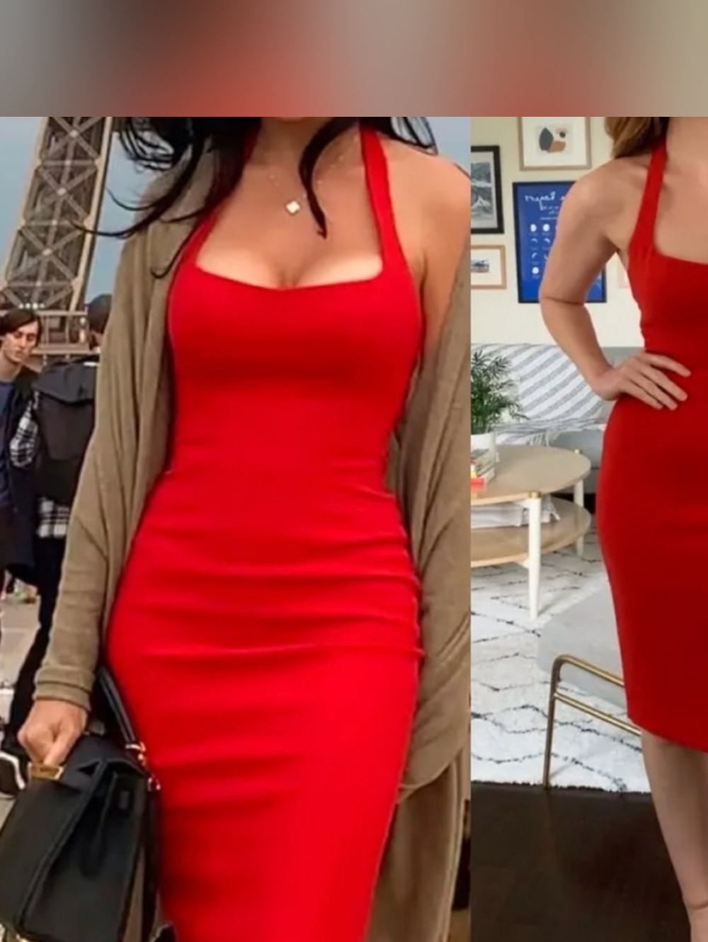 LIKELY Dixie Red Halter Sheath Dress - Picture 3 of 16